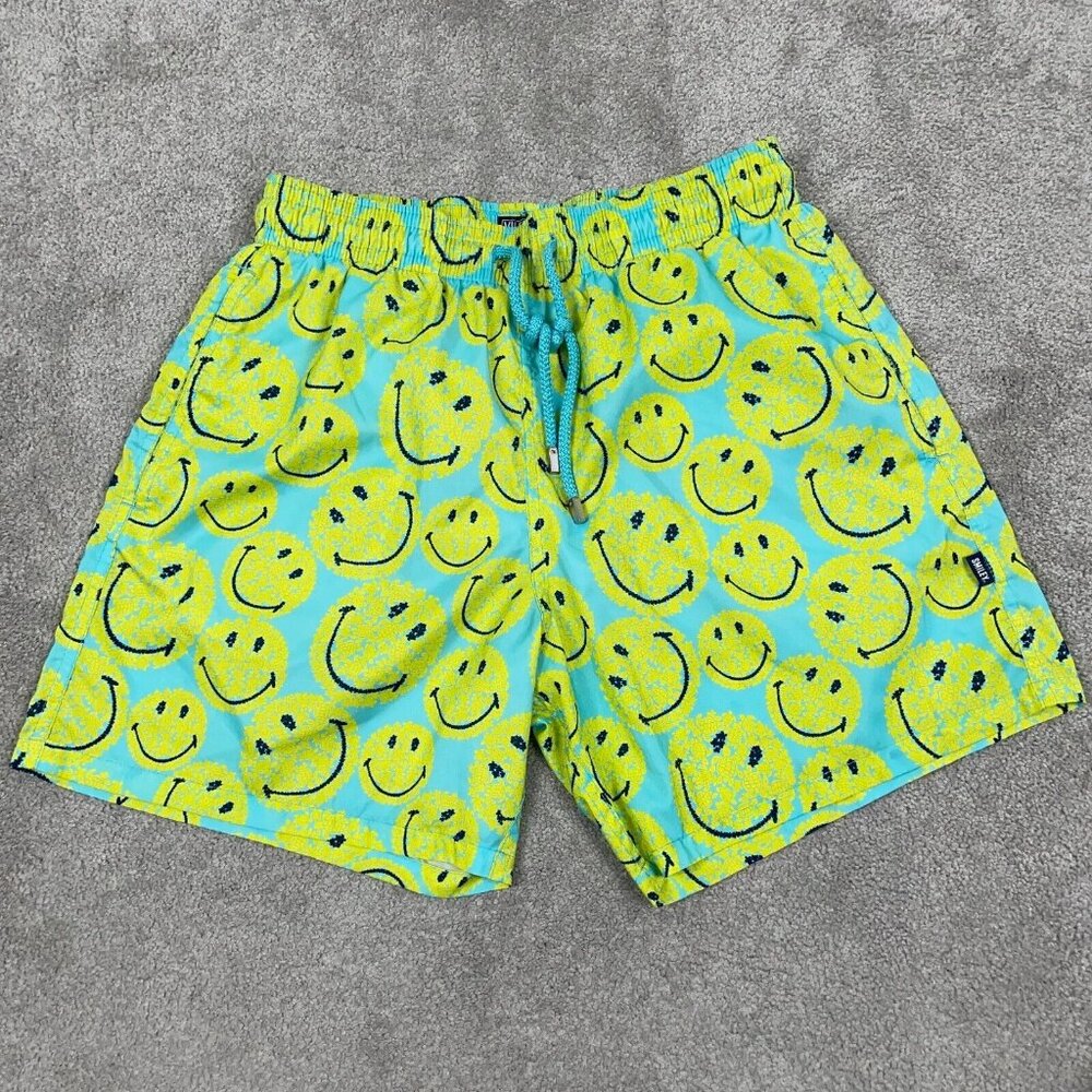 Vilebrequin x Smiley Mahina (Bleu Lazuli) Men's Size Medium Swimwear EUC $310